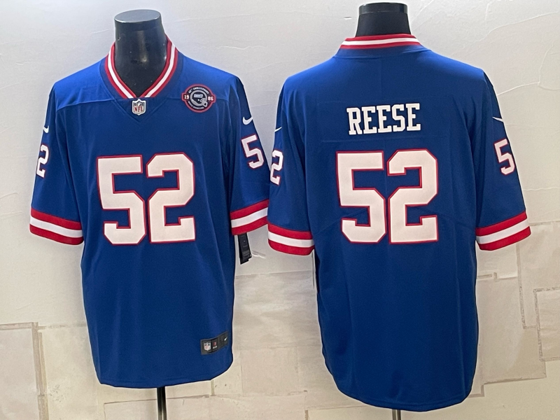 Men New York Giants #52 Reese blue Nike 2026 NFL Game Jersey 1025005->detroit lions->NFL Jersey